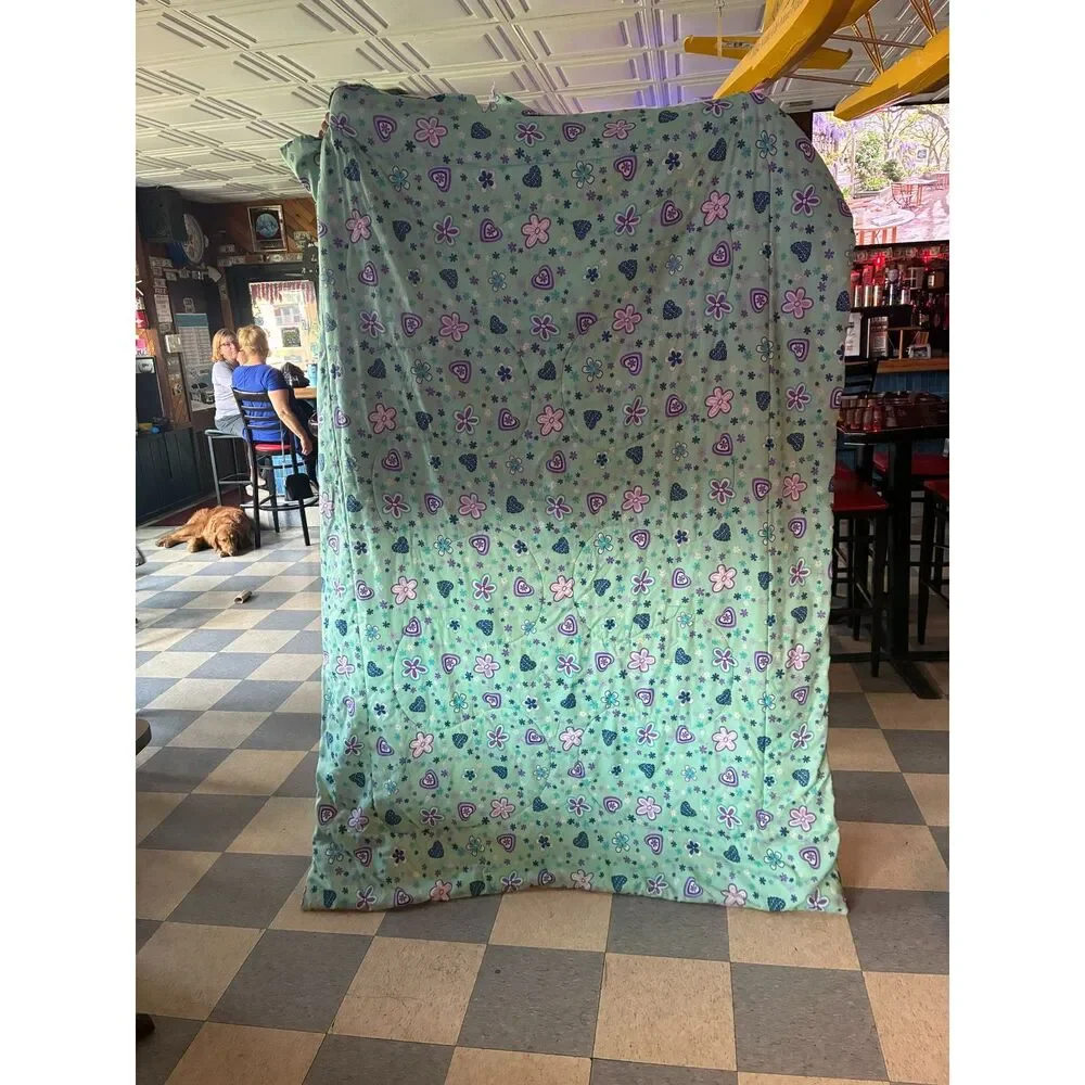 Vintage 2000s Scooby-Doo Twin Reversible Comforter Blanket Floral Y2K